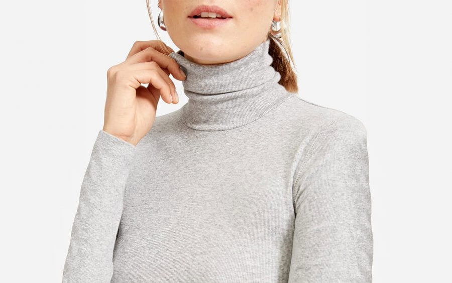 Basic Micro Rib Turtleneck